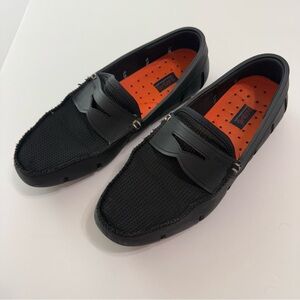 Swims Black and Orange Loafers for Men